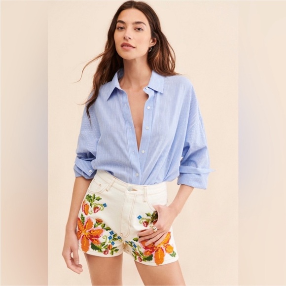 Farm Rio: Floral Embroidered Shorts - Picture 13 of 13